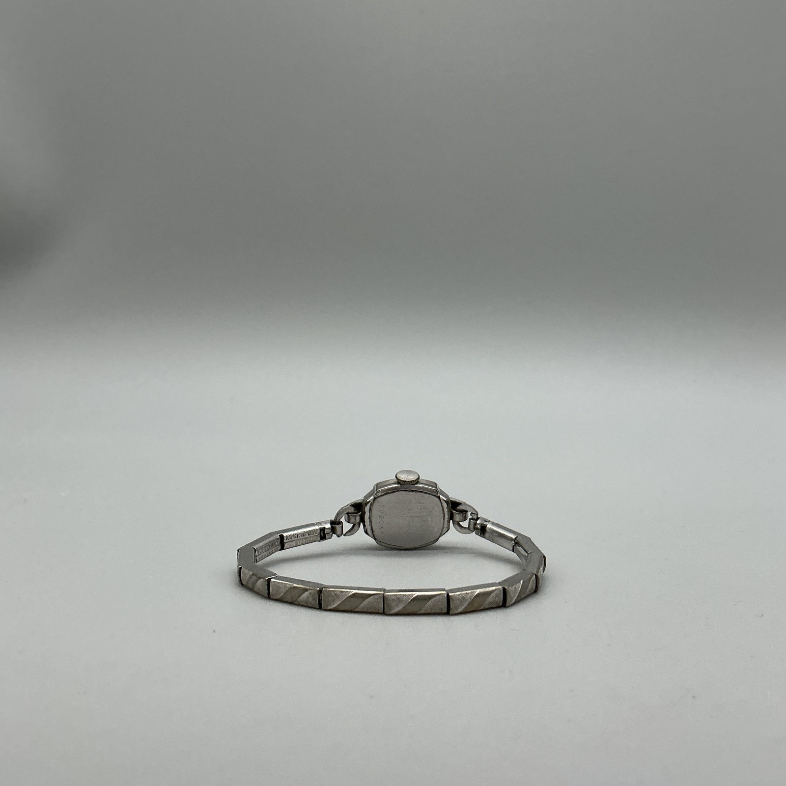 Vintage Bulova Womens Watch 13mm Cocktail Watch Silver Tone Manual Stretch