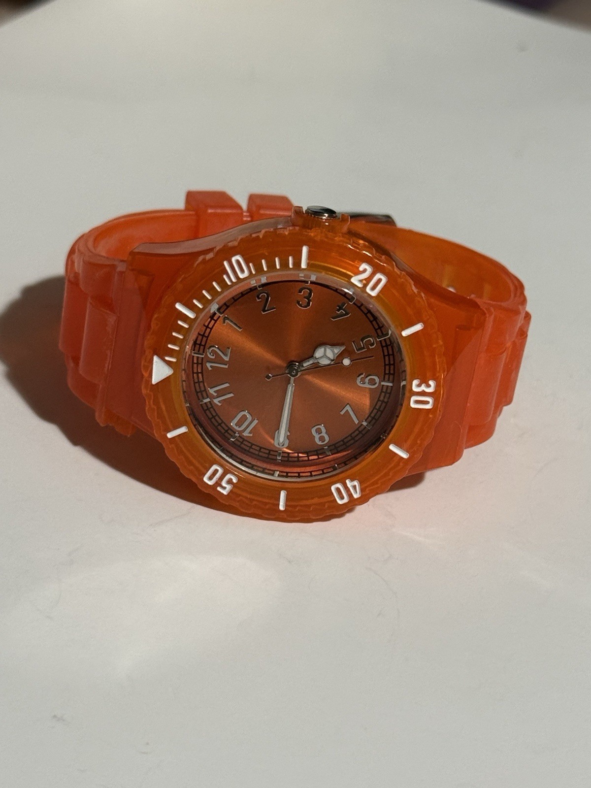 Orange Silicone Wrist Watch