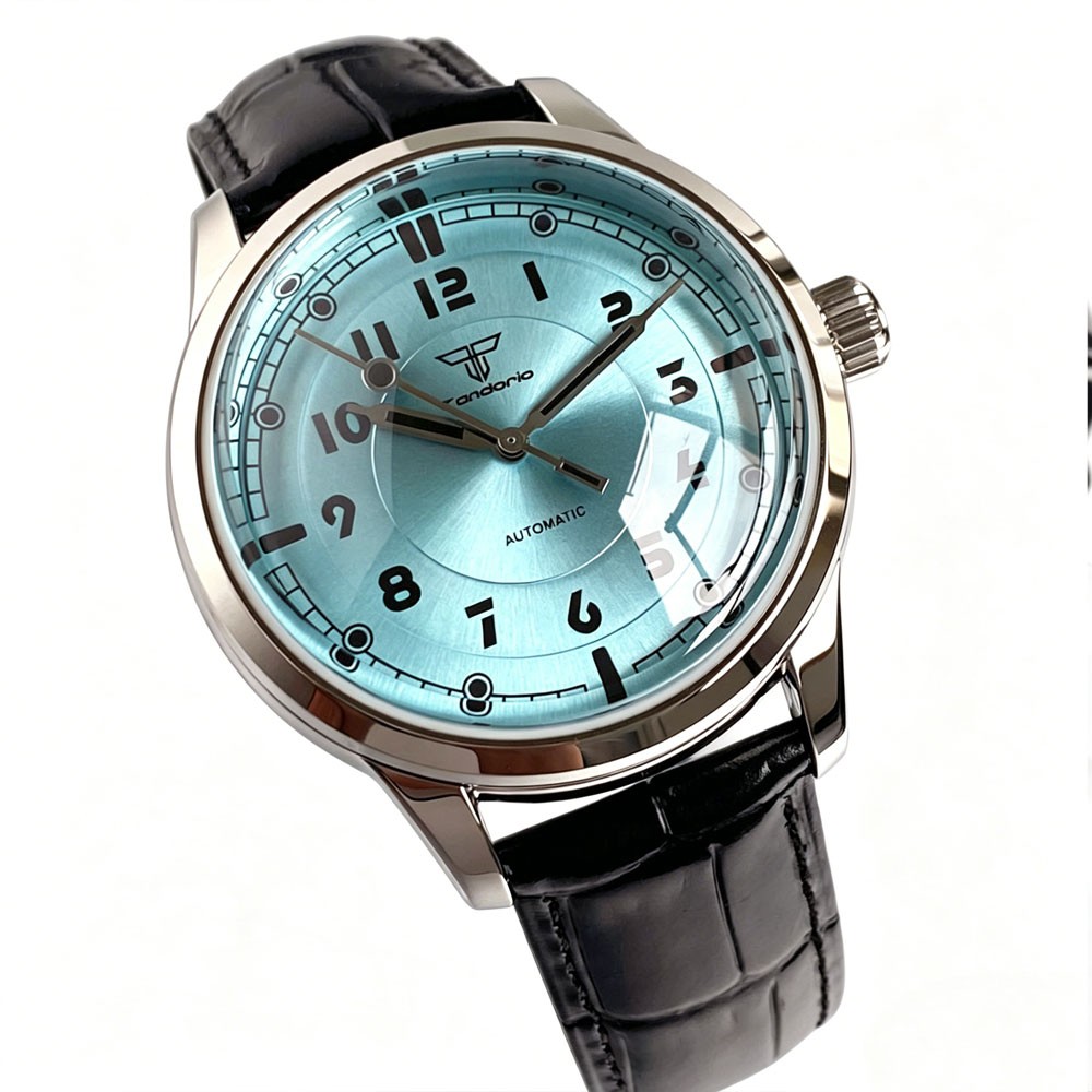 Tandorio 40mm NH35 2824 Automatic 200M Dive Watch Men Sunburst Blue Purple Dial