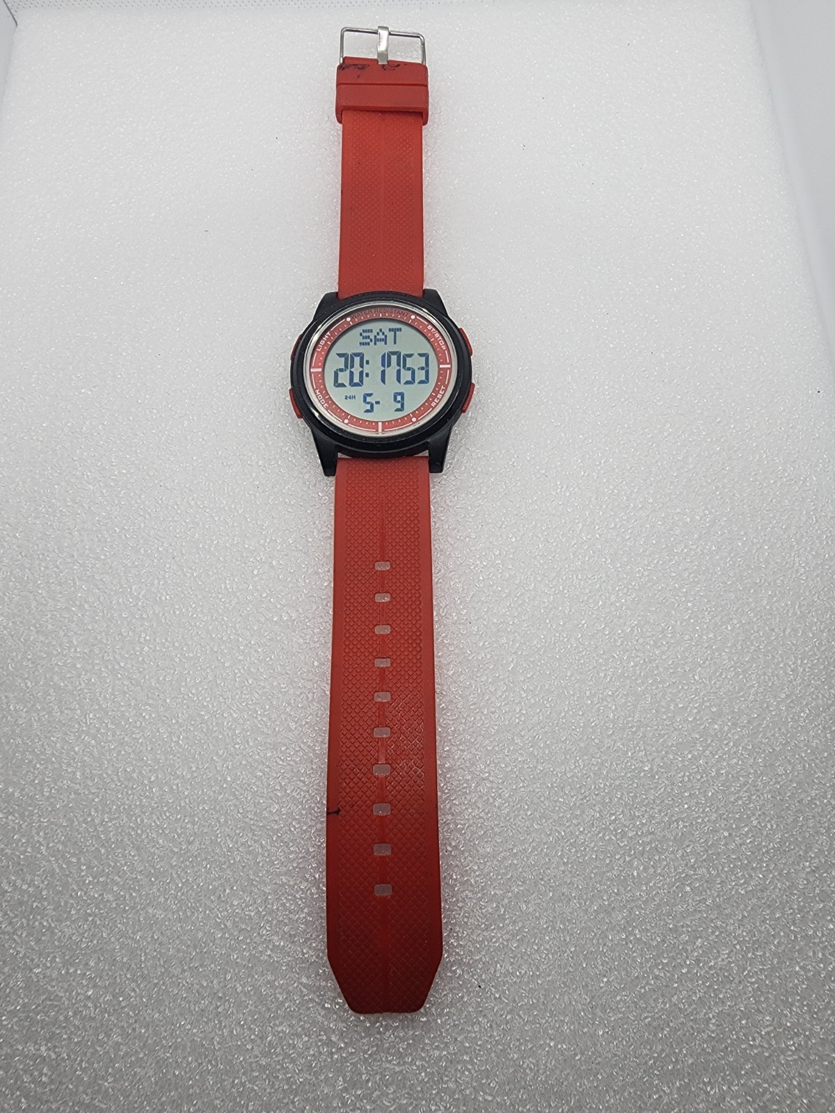 Easy Reader Large Display Red Black Digital Watch Ultra-Thin Sports Simple Watch
