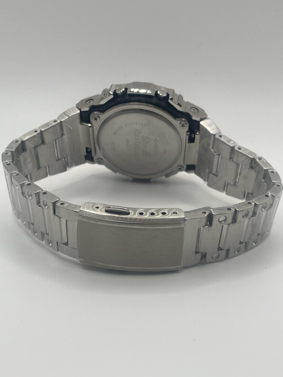 Custom Mod Casio G-SHOCK DW-5600E Watch w/ Silver Metal Bezel Stainless Steel