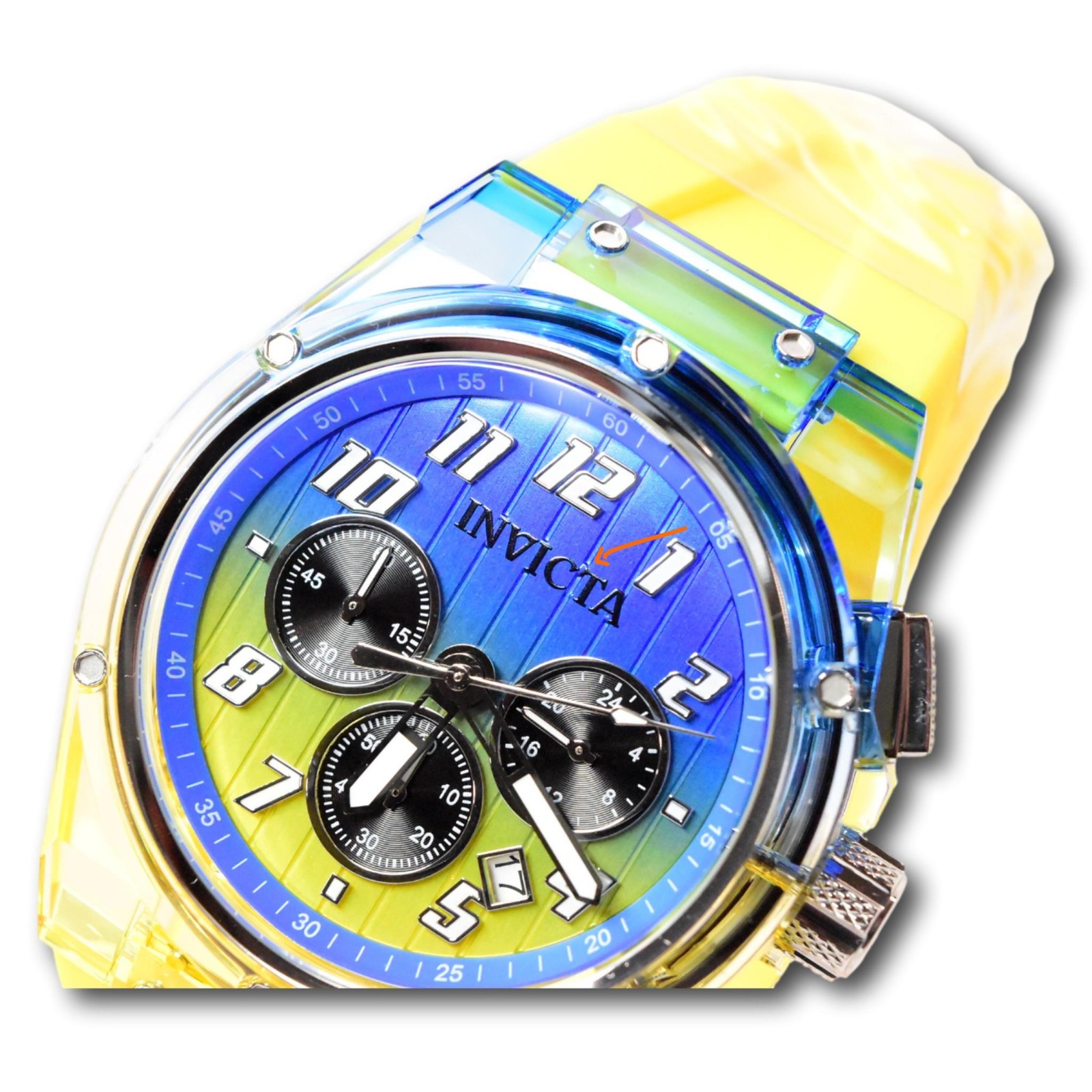 Invicta S1 Rally Prism Color Flip Men’s 44mm Blue to Yellow Chrono Watch 47348