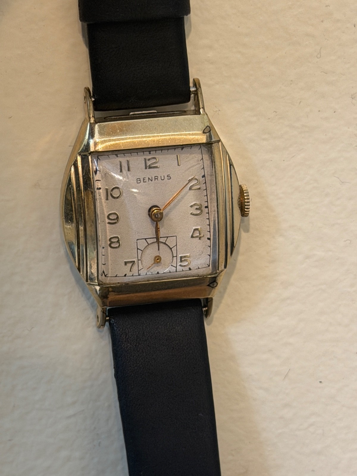 Vintage Benrus Art Deco Tank 10k RGP GOLD PLATED Watch Stepped Case ART DECO