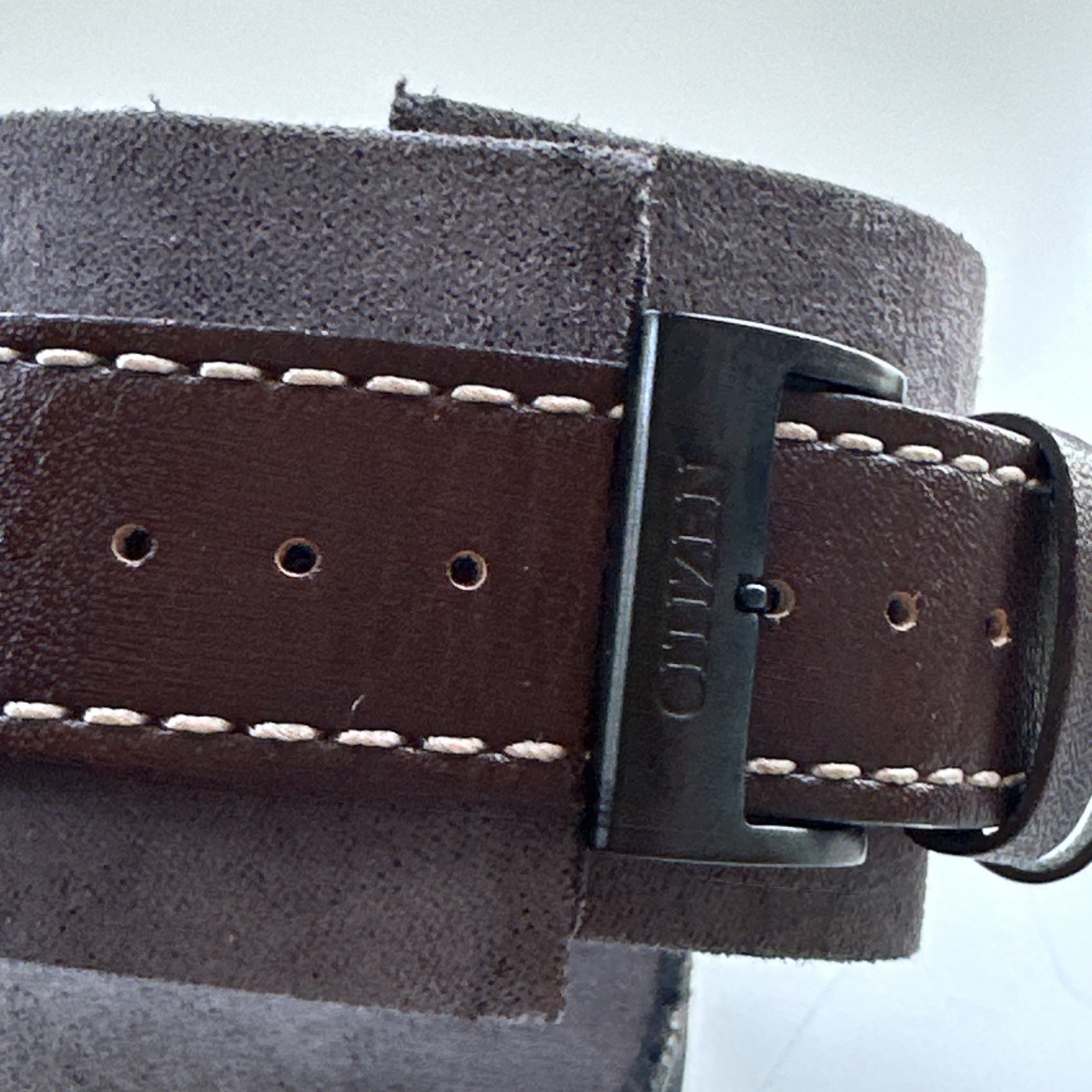Citizen Men’s Garrison Day Date Window Brown Eco-Drive Watch 42MM BM8478-01L