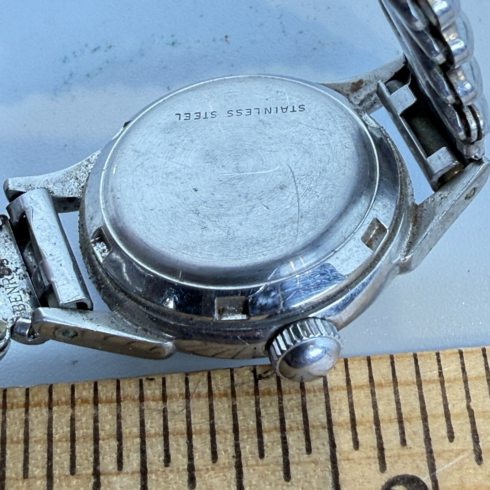 Vintage 1960s Benrus Military Mechanical Ladies Selfwinding Watch Runs