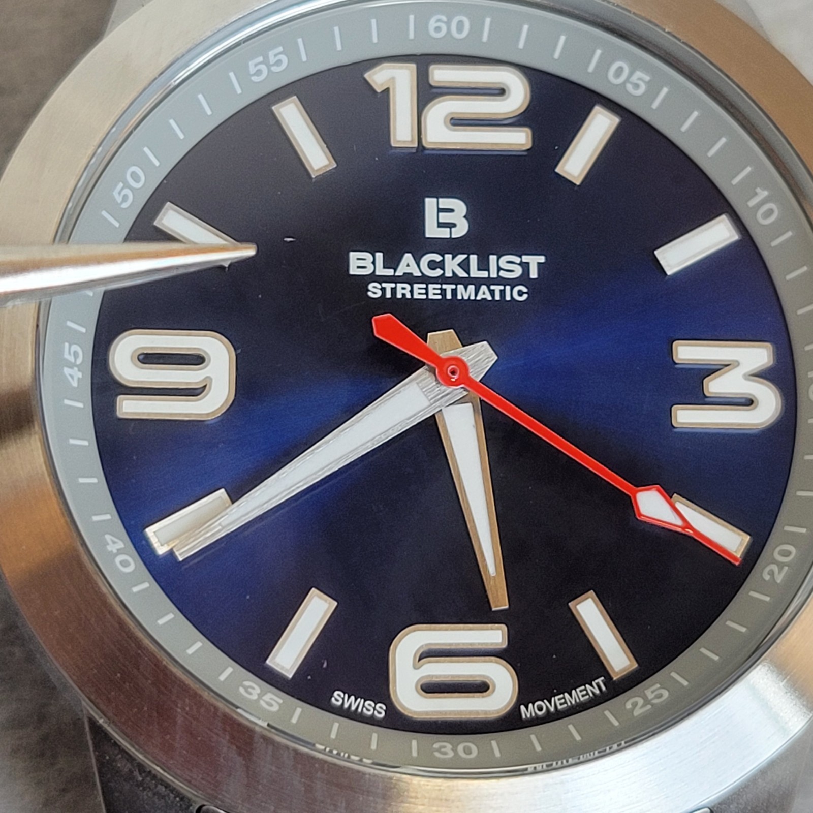 ​Blacklist Streetmatic SM021 Blue Sunray – Swiss Movt – Sapphire – Full Set #517