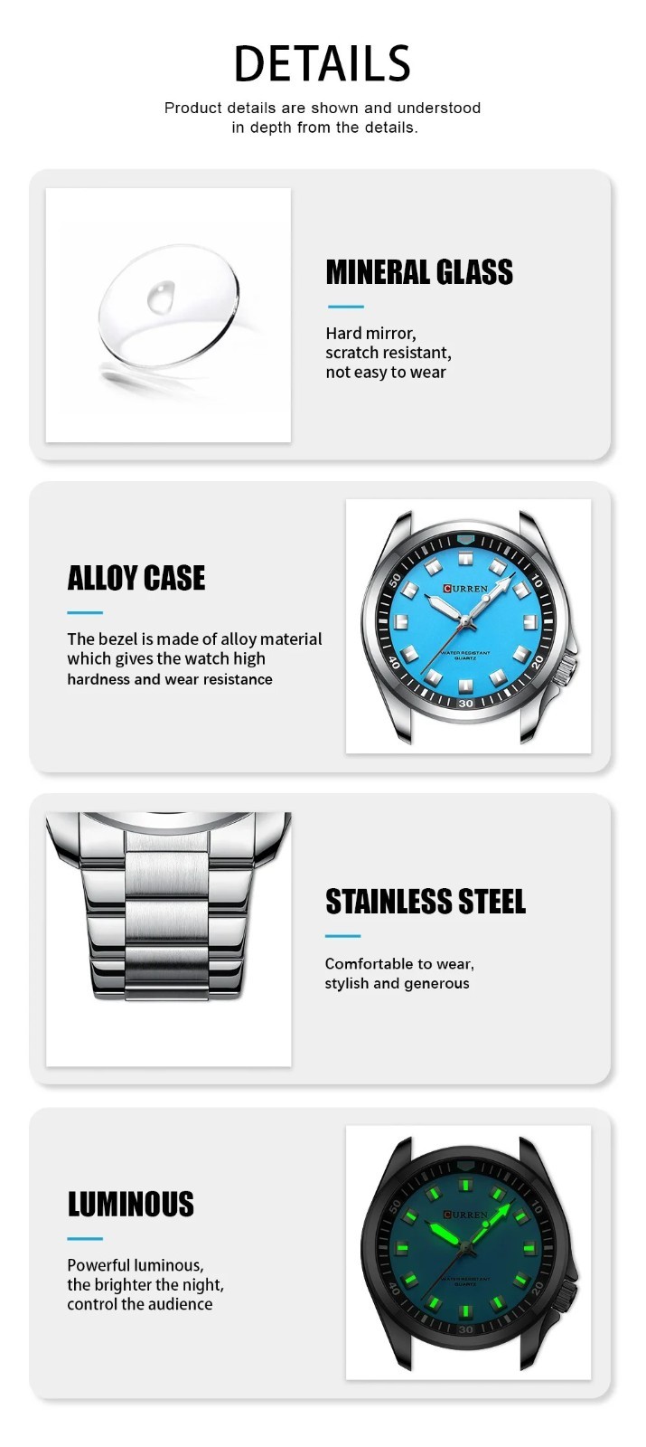 Luxury Waterproof Automatic Date Sports Watch