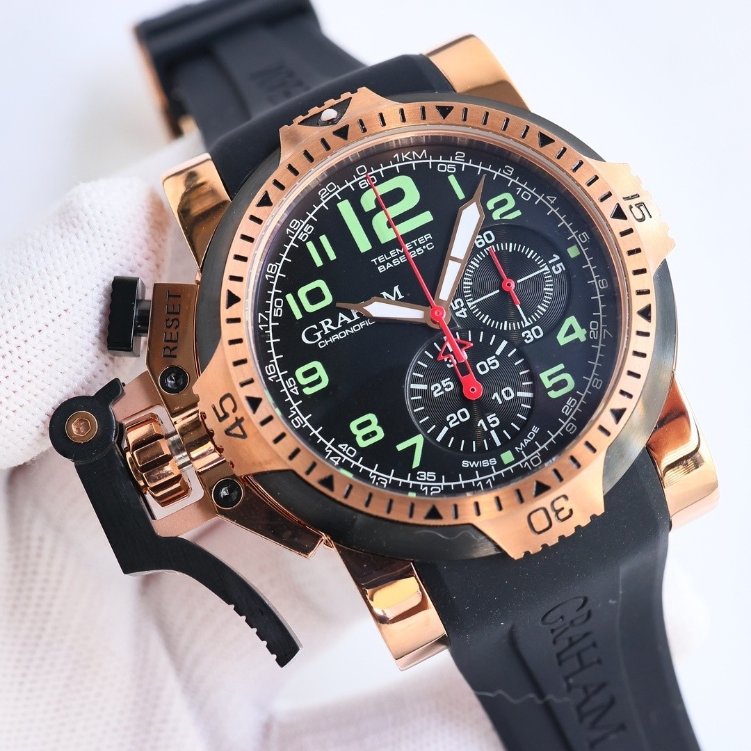 Graham men’s multifunctional quartz watch size: 44mm thick 8mm