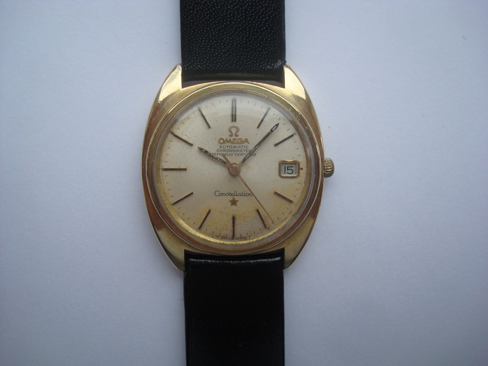 Omega Constellation Chronometer 561 Mens Automatic Watch 24j. 5 Pos. Date Runs