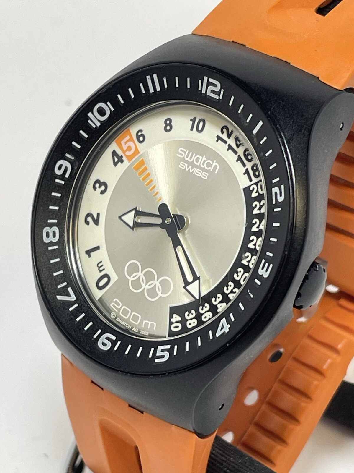 Rare Orange Swatch Fun Scuba Sugb103 Climbing Lobster Olympic Dive