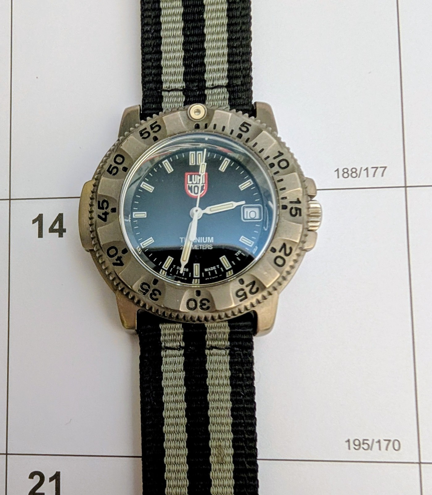 Luminox Navy Seal 3-H MBM Titanium & Sapphire Crystal