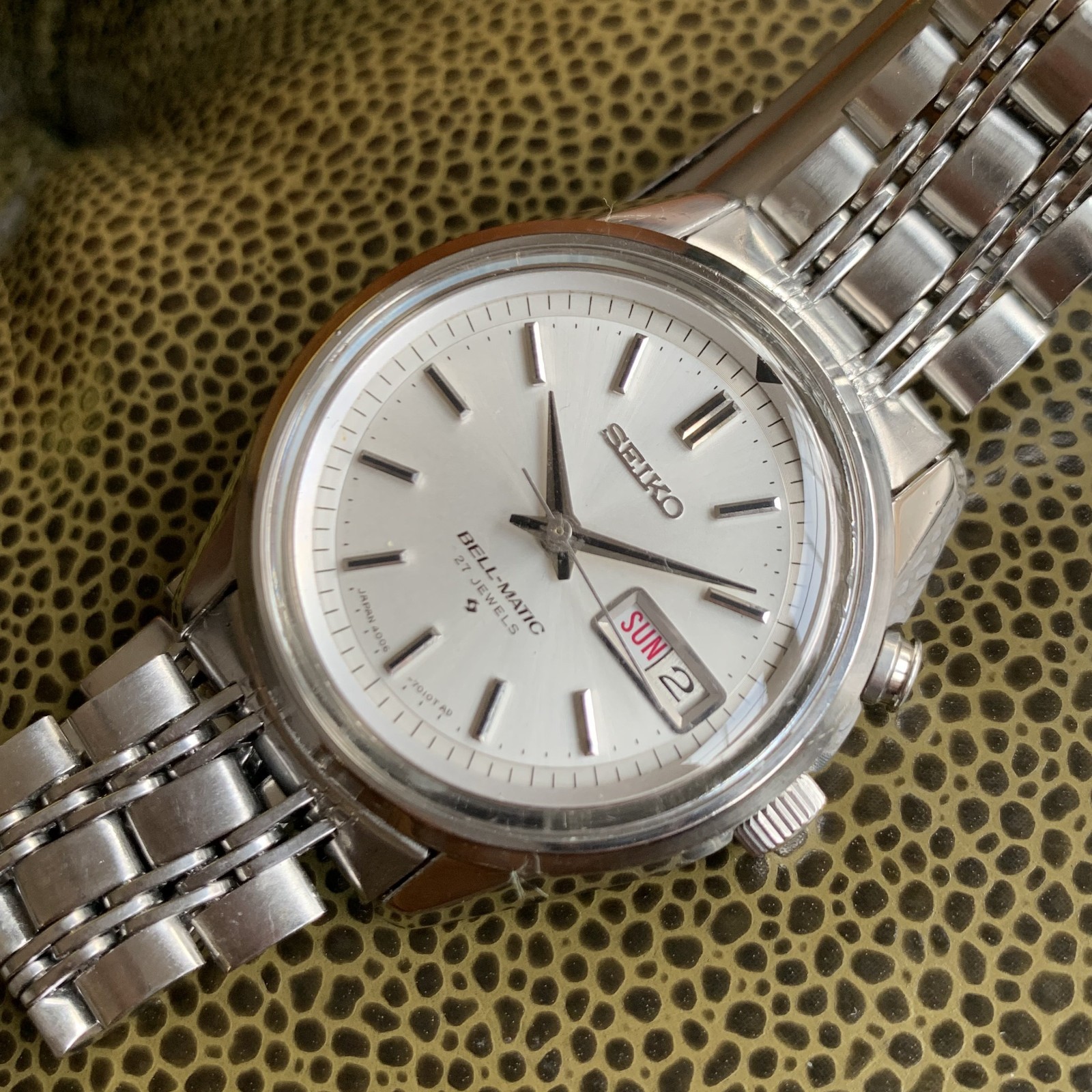 1970 Seiko Bell-Matic 4006-7011 27 Jewels JDM Automatic Steel Wristwatch