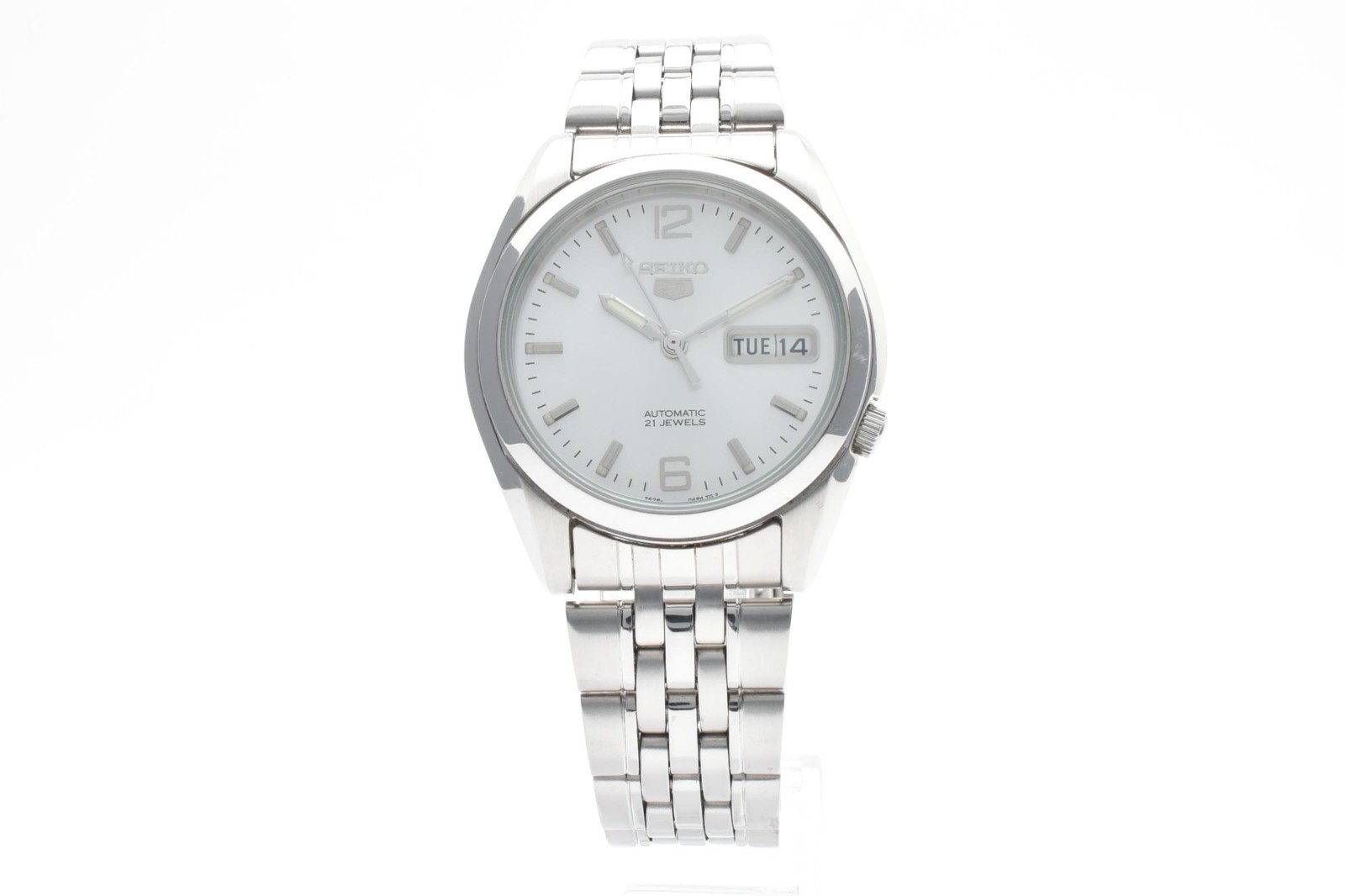 [Exc+5] SEIKO 5 7S26-01V0 Automatic Silver Dial 12/6 Numeral Men’s Watch 18cm