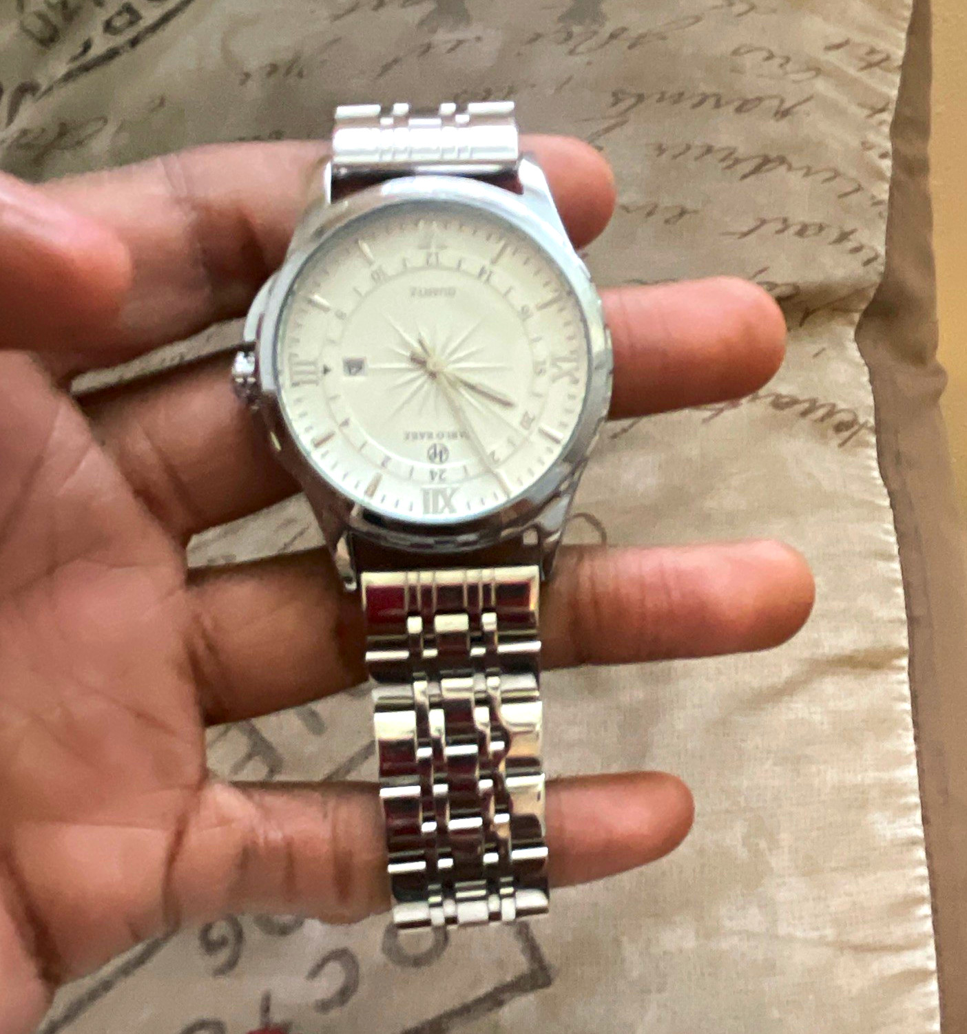 Bulova Quartz Silver Dial Roman Numeral Stainless Steel Bracelet Watch 40mm