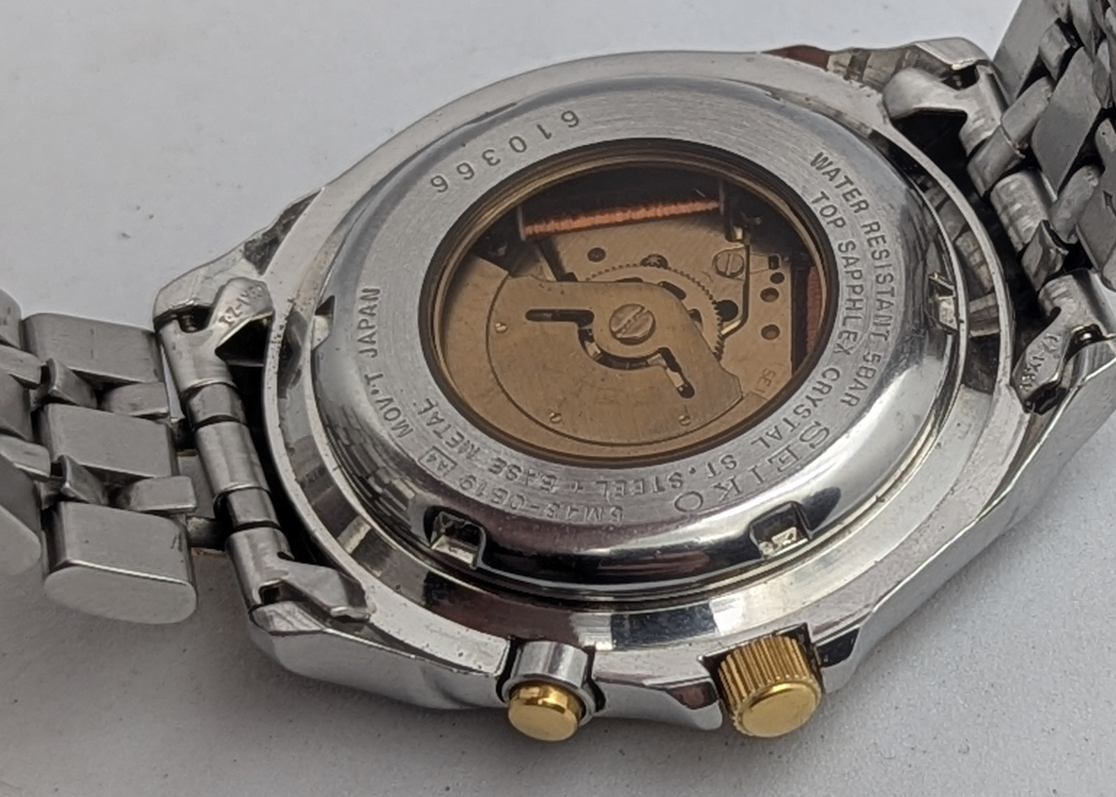 Seiko Kinetic Sports 50 5M43-0B19 Lumibrite Day Date | New Capacitor