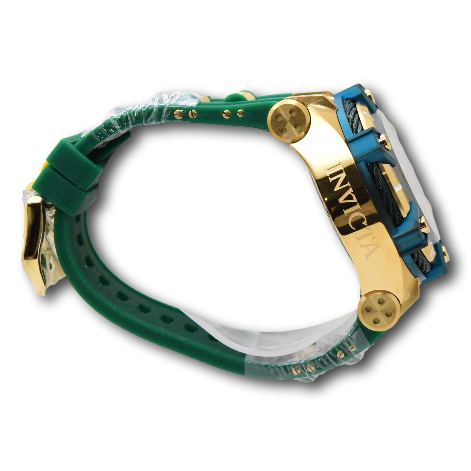 Invicta Bolt Cable Surge Men’s 52mm Emerald Green Gold Chronograph Watch 43758