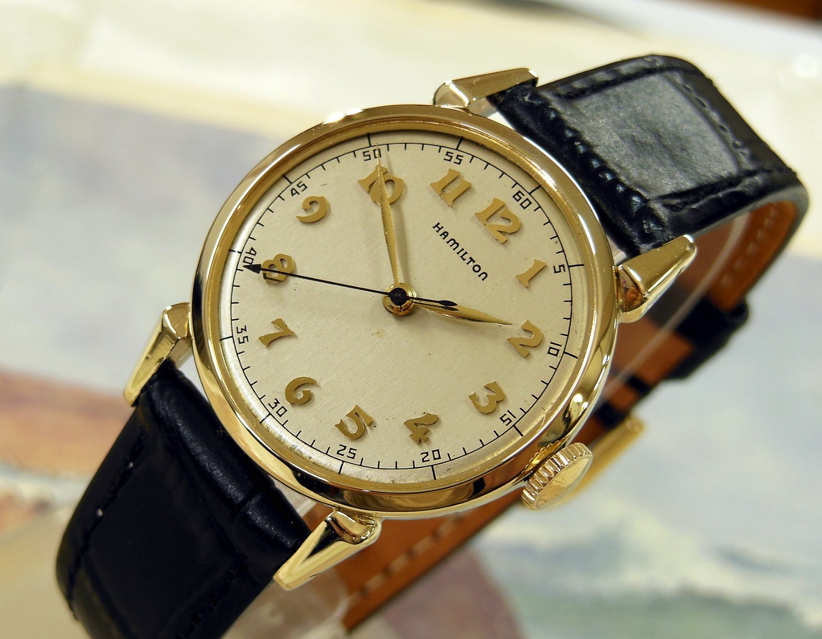 1951 Vintage HAMILTON SECOMETER B, Stunning SILVER Dial, Serviced, warranty