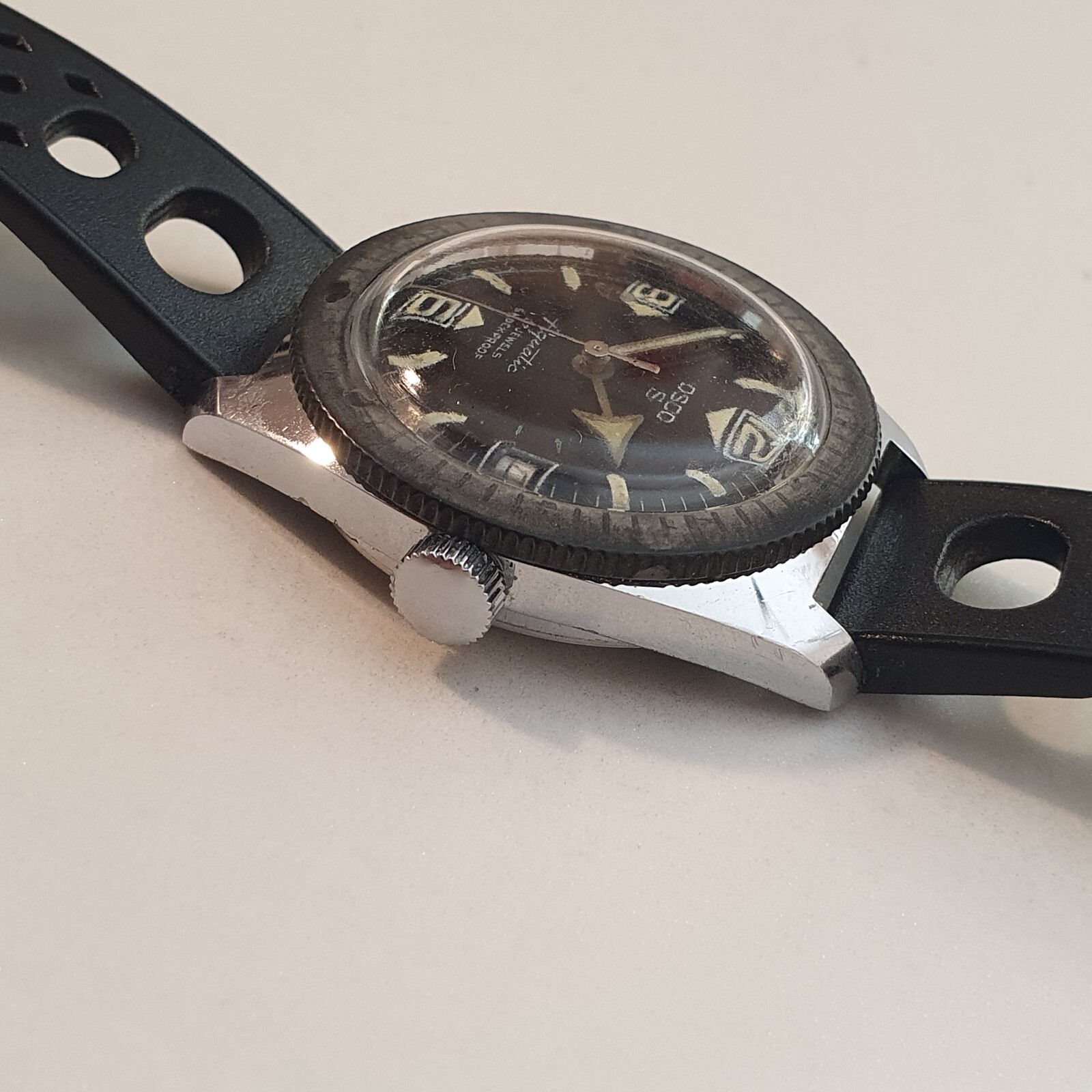 OSCO AQUATIC 36mm Mechanic Cal. Men’s Vintage SkinDiver Watch OS In House 1960