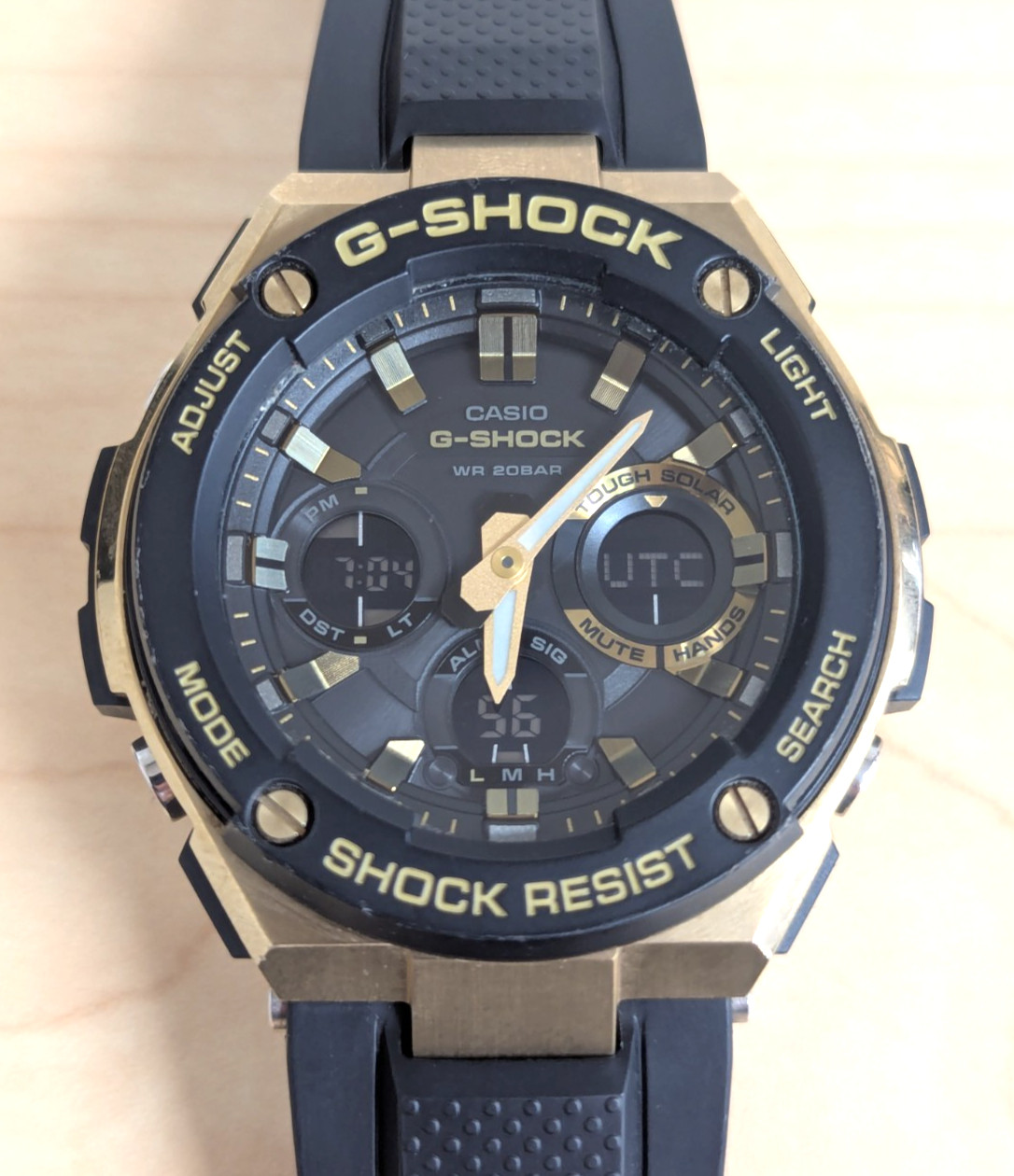 Casio G-Shock GST-S100G G-Steel Tough Solar Powered Watch Black/Gold