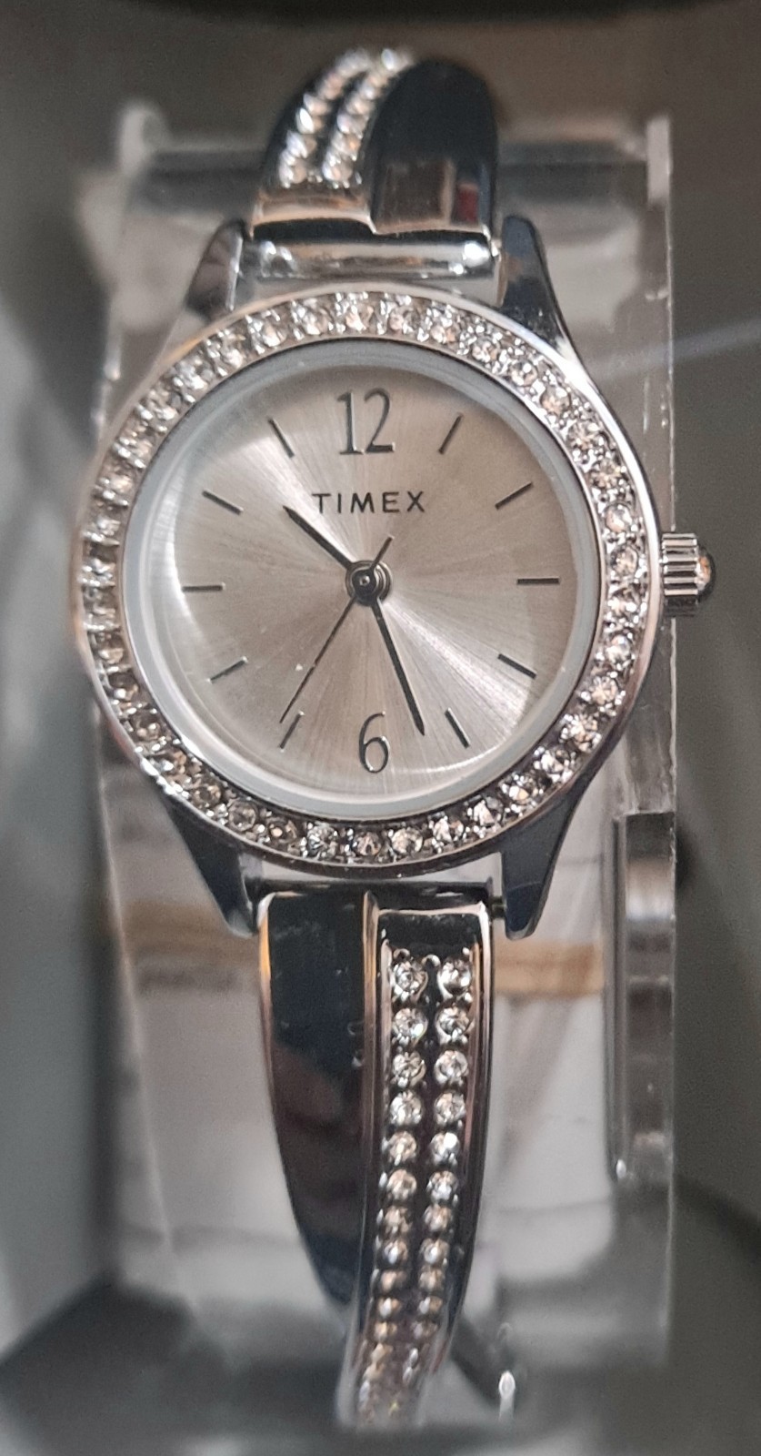 NEW IN BOX TIMEX LADIES DRESS WATCH WITH SWAROVSKI CRYSTALS