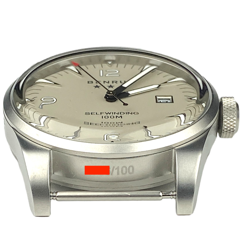 Benrus Classic C1-SB-BE-NT Tan Dial Stainless Steel Date 41MM Men’s Automatic