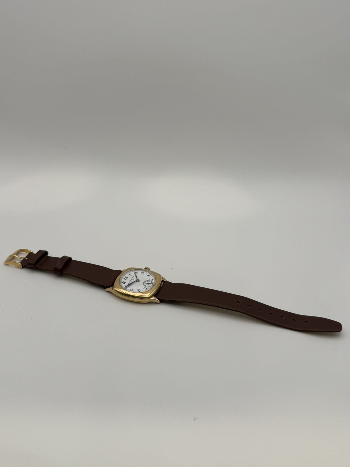 Rare Patek Philippe 30 x 40 mm 18K Yellow Gold Enamel Dial Watch 1924 w/ extract