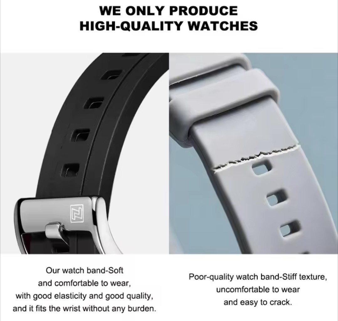 Men’s Sport Watch Silicone Band Luminous