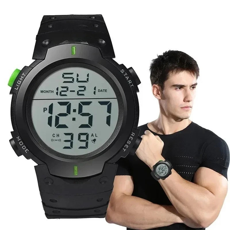 Waterproof Digital Watch Military Tactical LED Backlight Wristwatch Men-1PCS