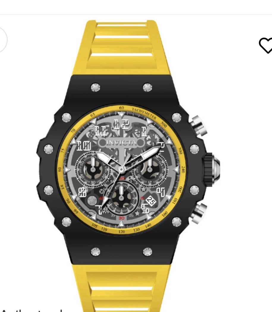 Invicta Subaqua Men’s Quartz Chronograph Watch 50mm Black/Gray Yellow Strap