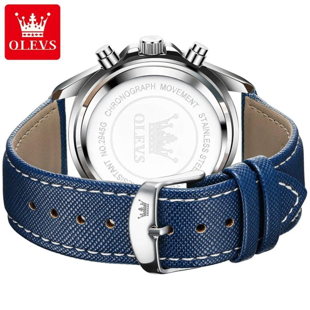 Waterproof Quartz Luminous Watch OLEVS Luxury Business Date Men Strap Men’s