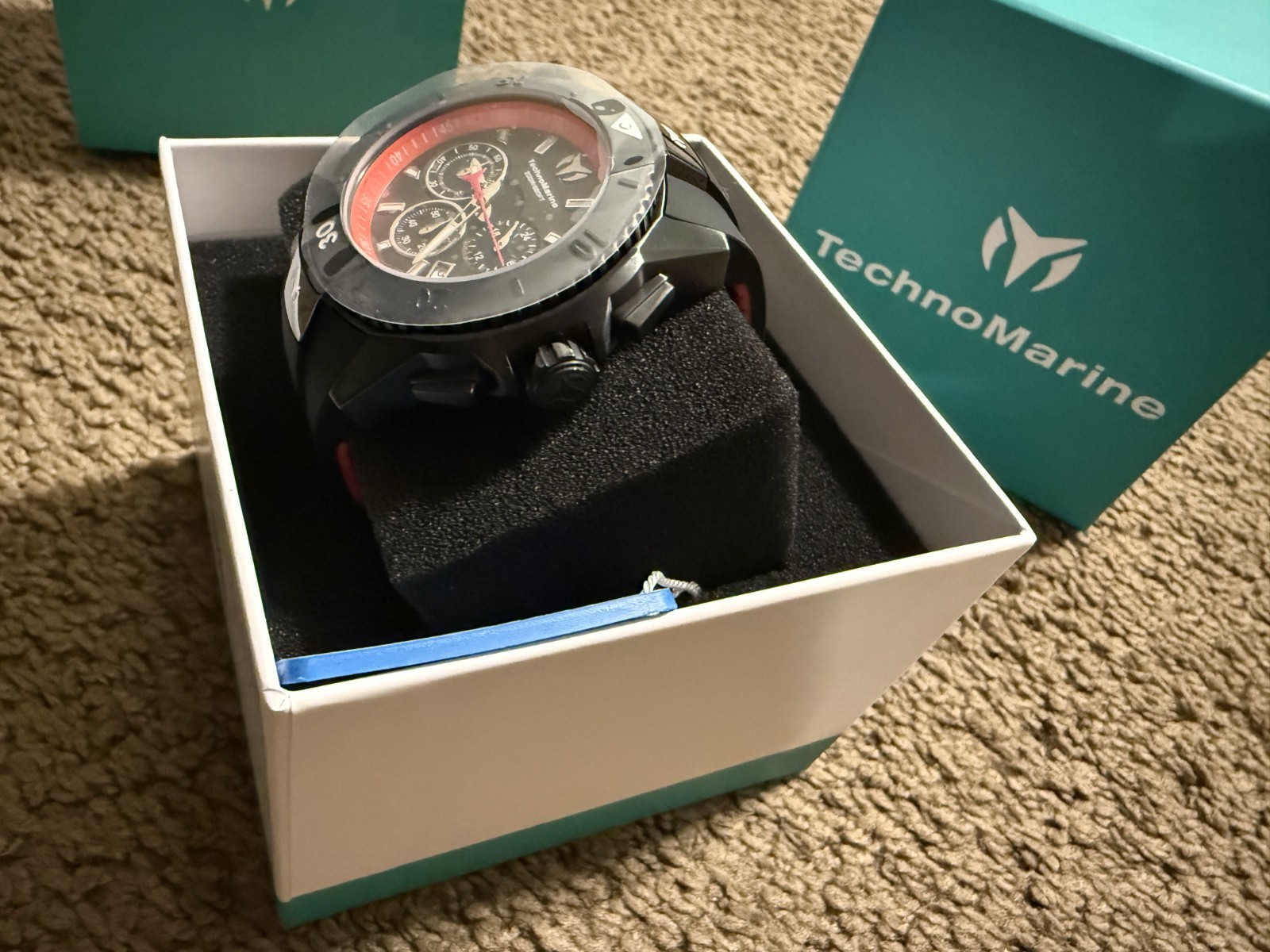 TechnoMarine UF6 Swiss Z60 Caliber Men’s Watch – 48mm, Black, Red (TM-616002)