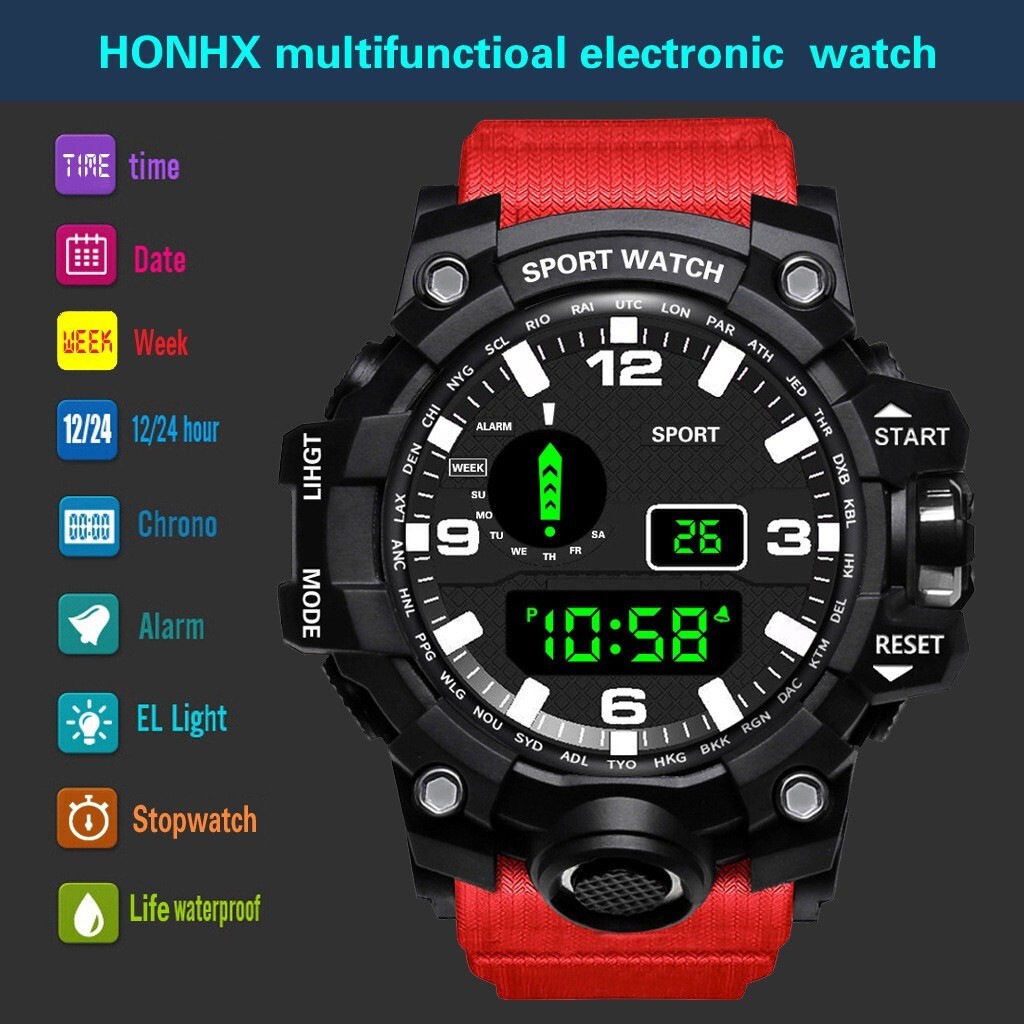 Men’s Watch Waterproof Electronic Watch Luminous Waterproof Sports Wristwatch
