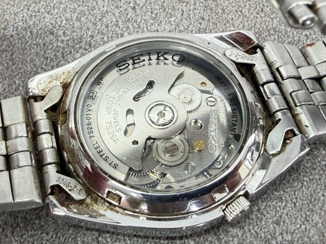 Seiko 5 Automatic Men’s Watch 7S26-01V0 21 Jewels See-Through Caseback 30mm