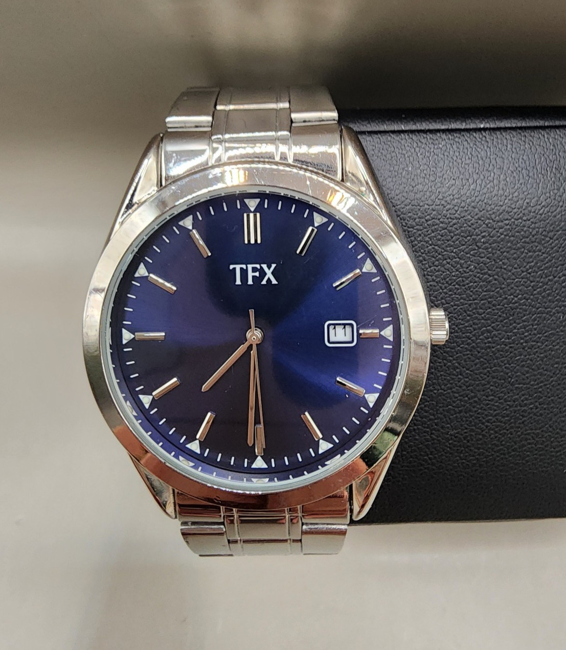 TFX by Bulova Men’s Blue Sunray Dial Quartz Watch Date Stainless Steel 36B107