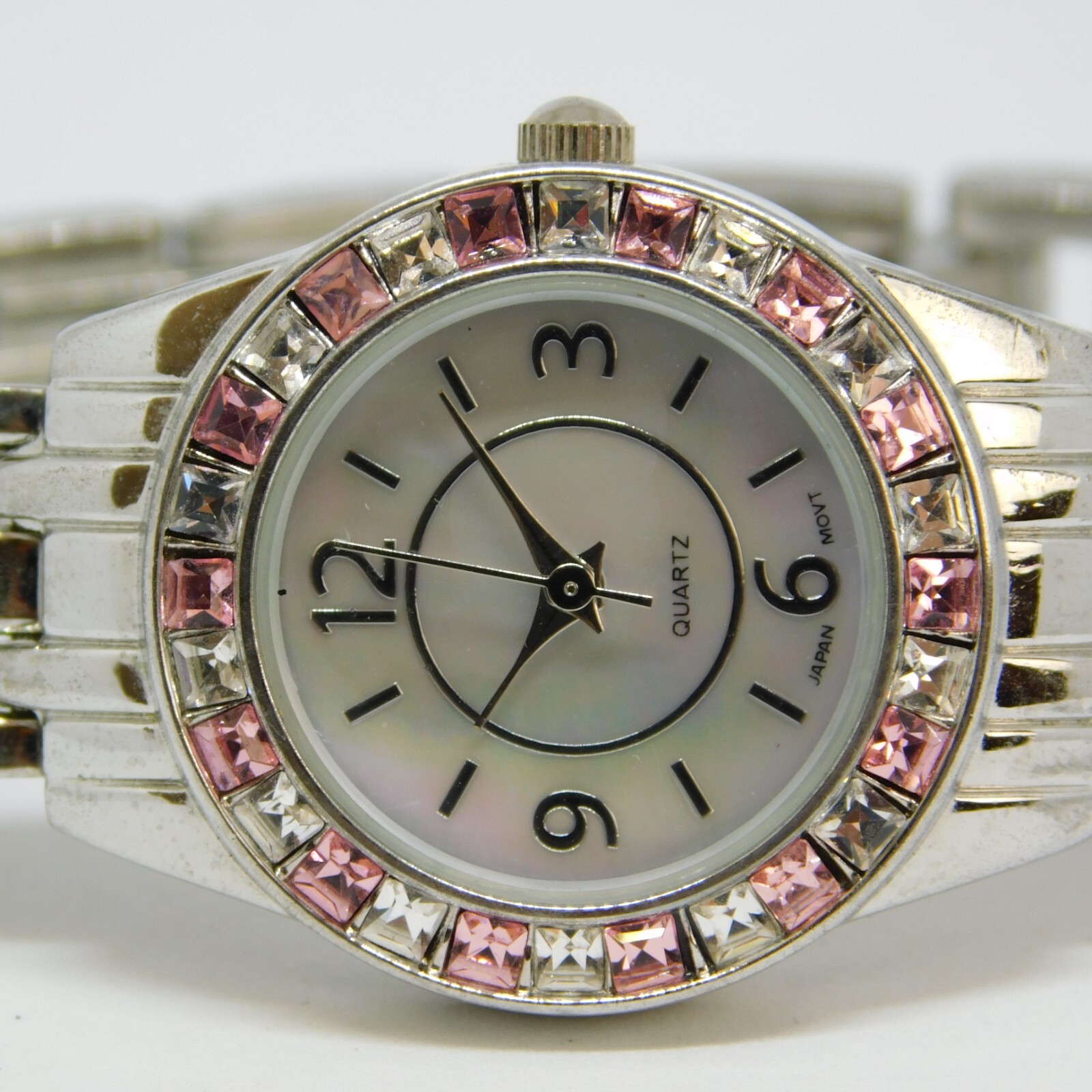 M.Z.Berger WS83 Silver Tone Quartz Analog Women’s Watch Sz. 7″ New Battery
