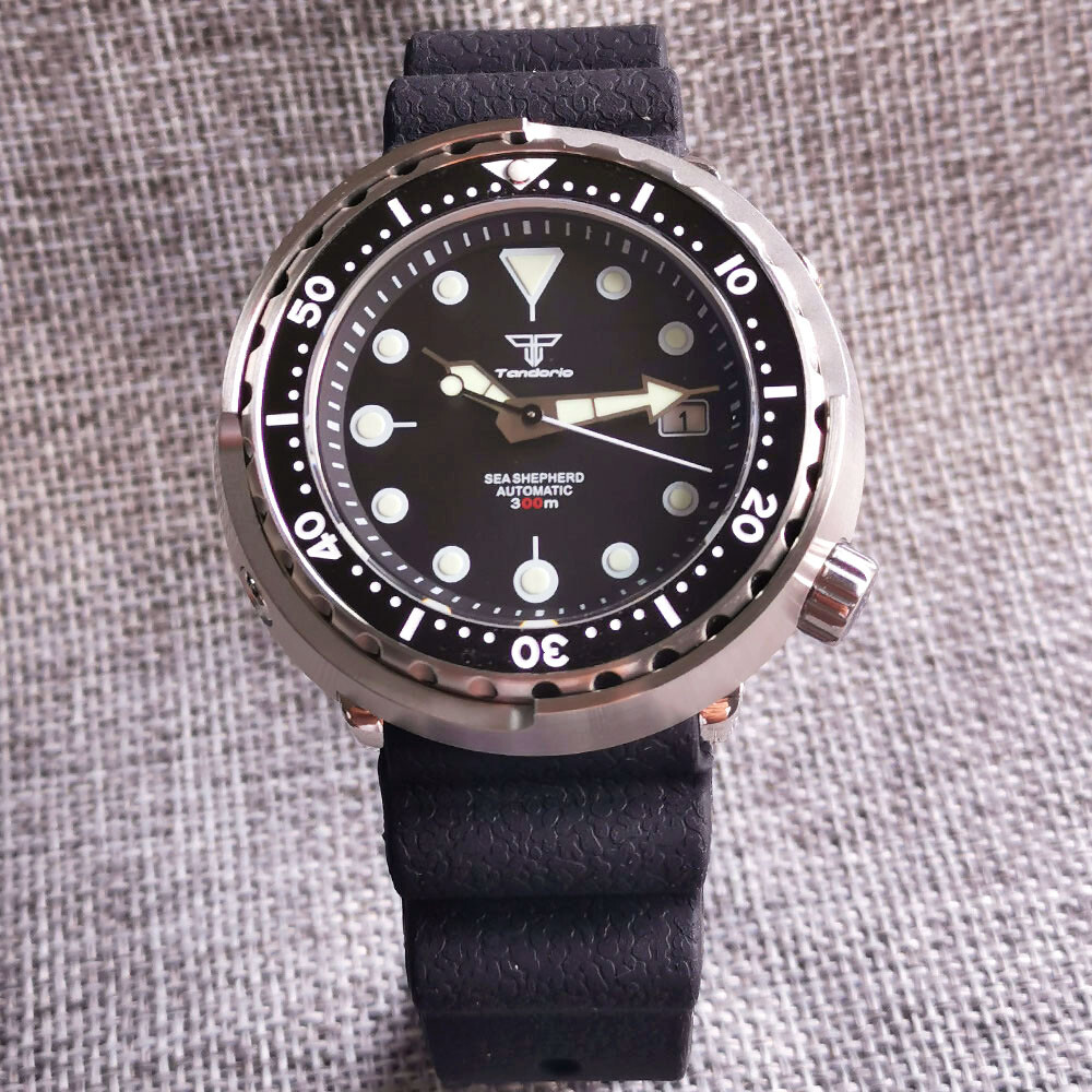 46.5mm Black DIVER Sapphire Men’s Watch NH35 Automatic Movement 200M Waterproof