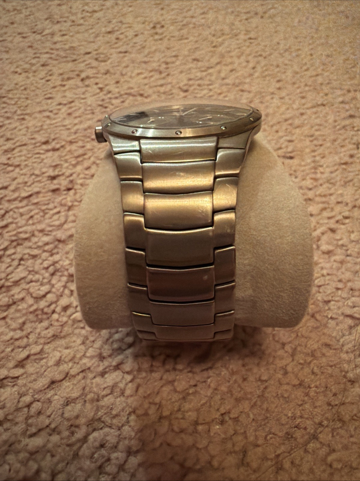 Skagen Watch Men 38mm Gray Dial Titanium Daydate Round 596XLTXM Needs Battery