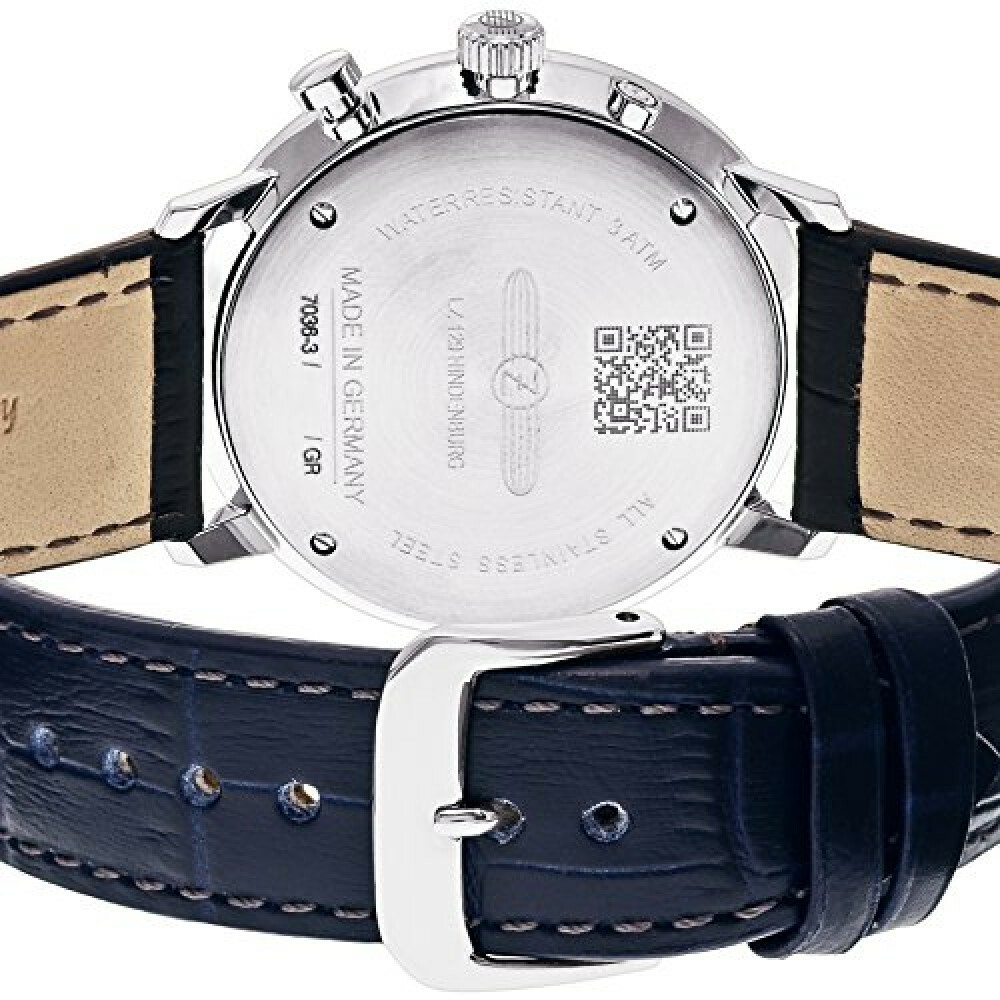 ZEPPELIN Hindenburg 7036-3 Watch Navy Dial Blue Band 100 Years