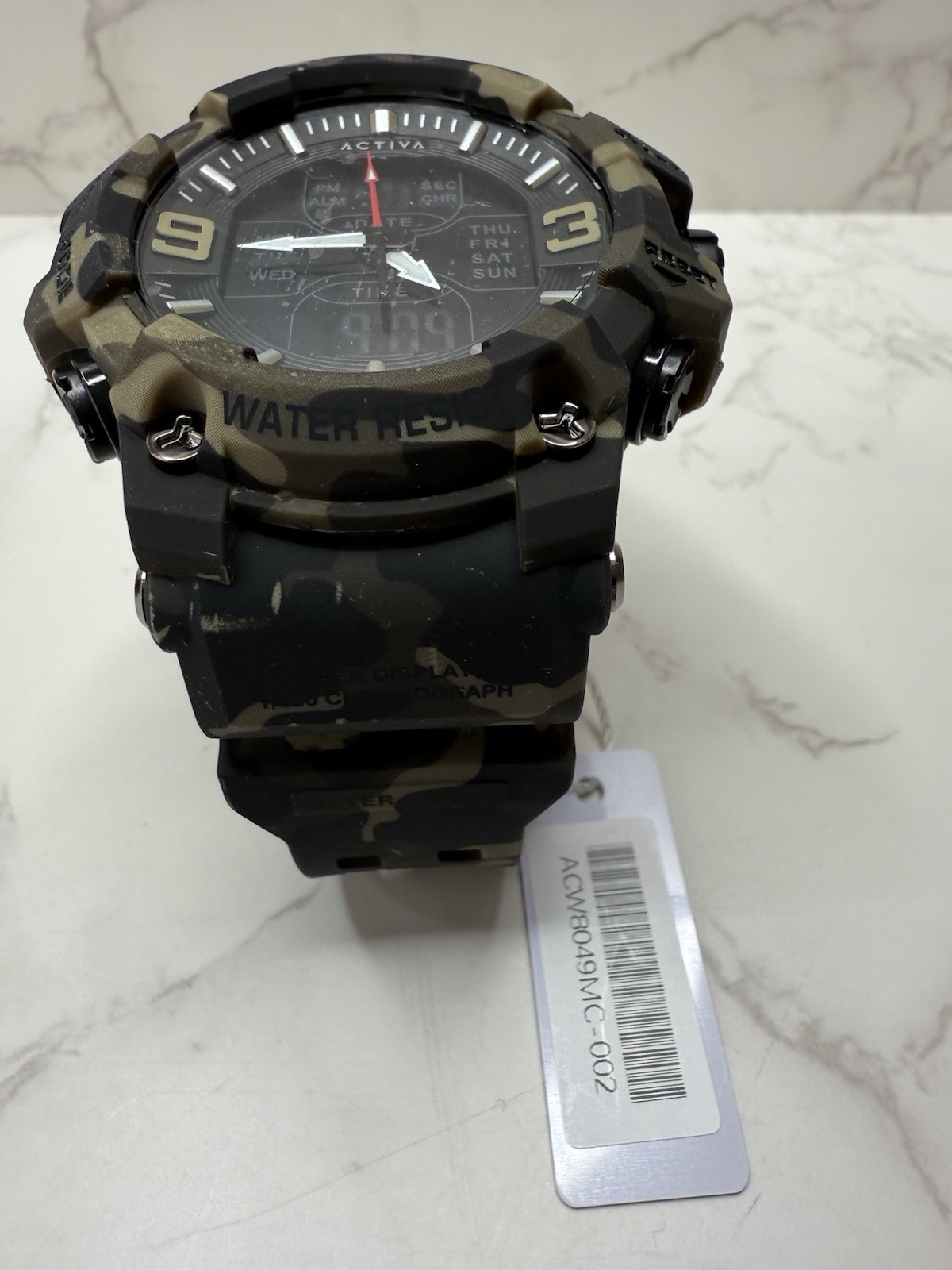 Activa X 53mm Invicta Dual Time Mens Watch ACW8049MC-002 Camouflage/Tan