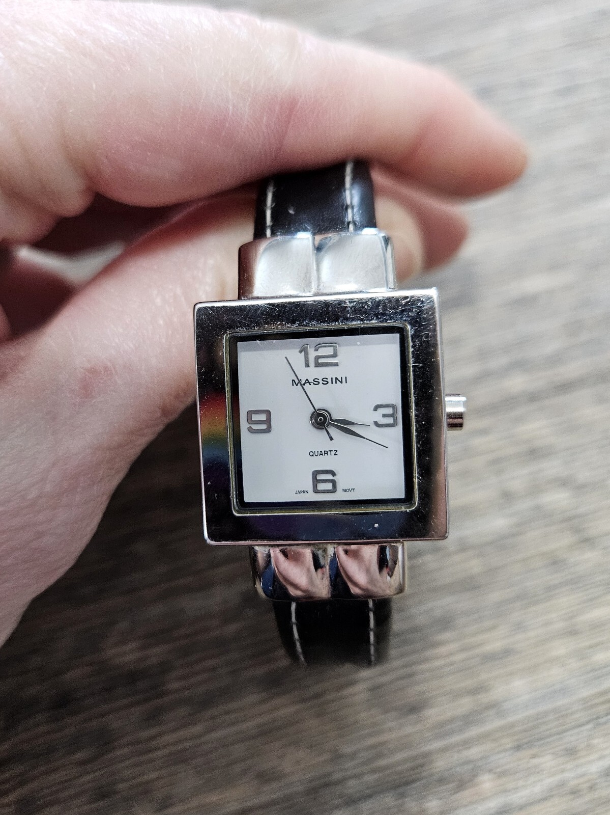 Massini Quartz Square Quartz Japan Movement Watch Black Band