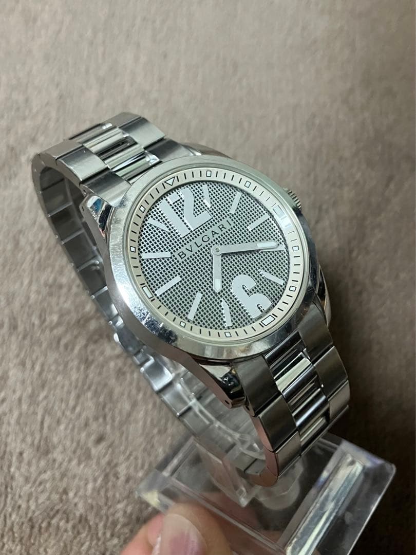 Bvlgari Solotempo ST37S Quartz Watch 37mm Excellent Condition Box & Papers Japan