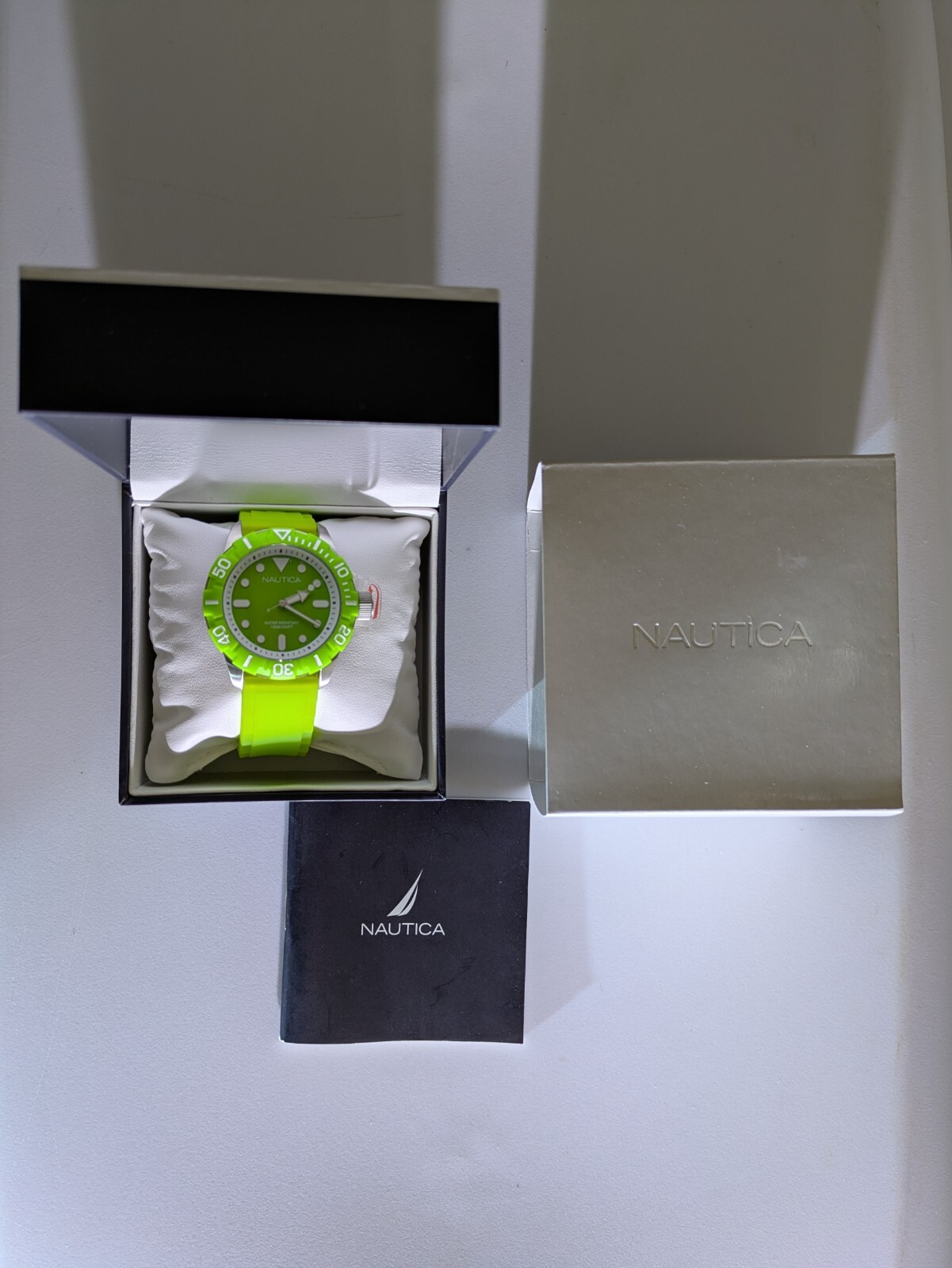 Nautica South Beach Green Dial Jelly Men’s Watch Rubber Silicone Strap N09605G