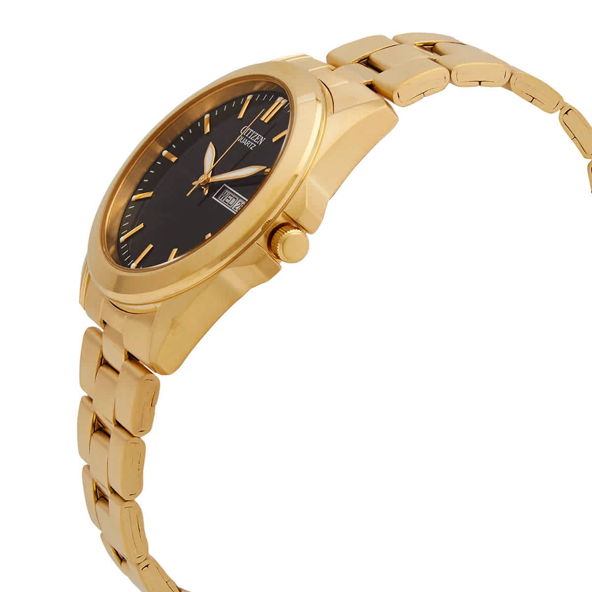 Citizen Quartz Black Dial Yellow Gold-tone Men’s Watch BF0582-51F