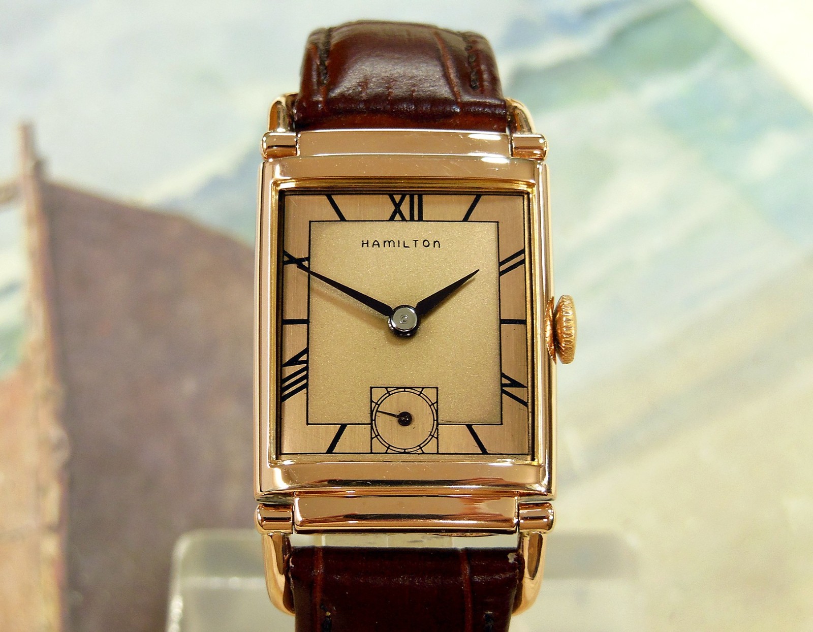 1941 Vintage HAMILTON WILSHIRE, Stunning SALMON Dial, Serviced & Warranty