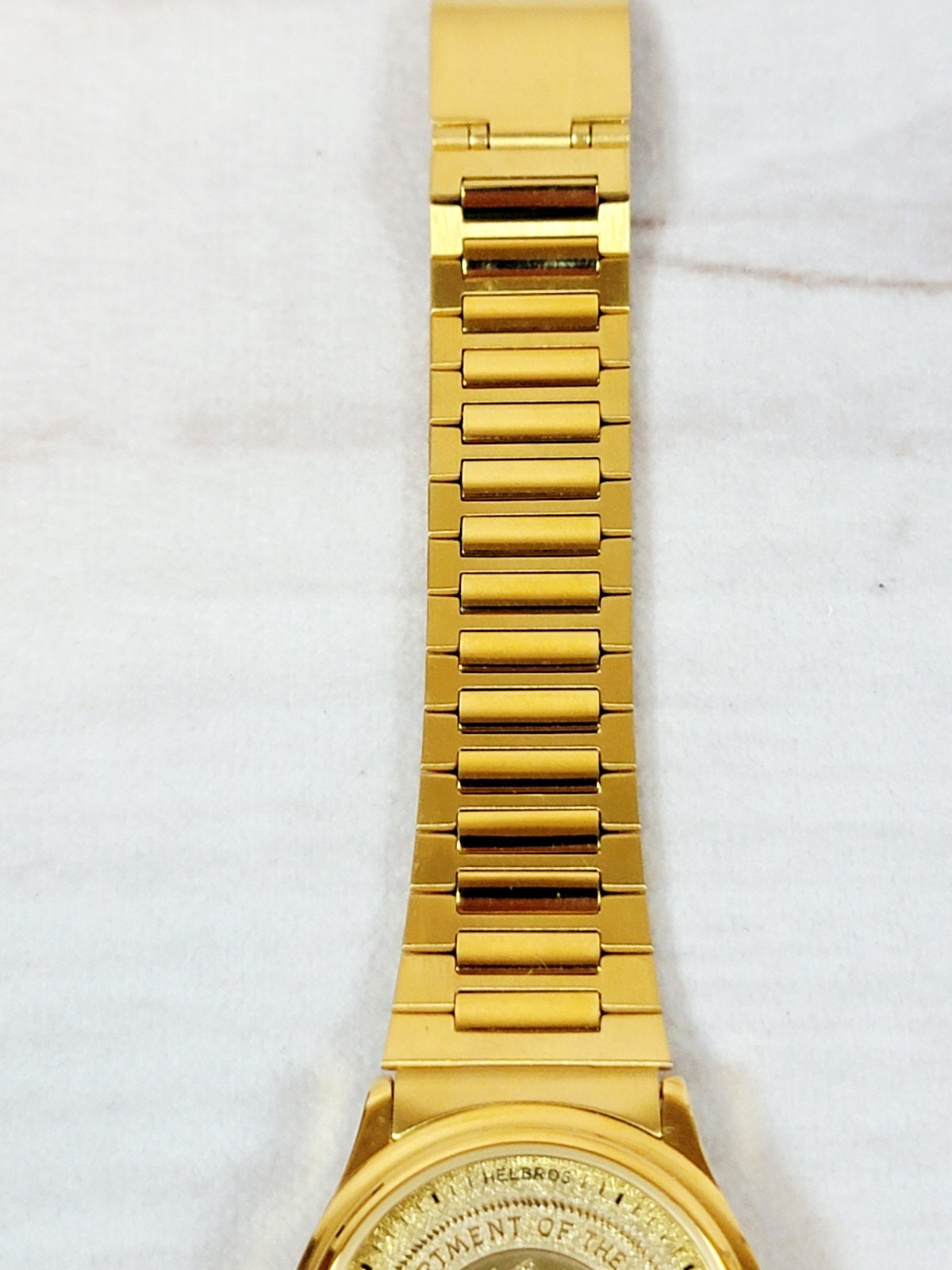 Vintage Helbros United States Department of the Navy Gold-Tone Wristwatch Men’s