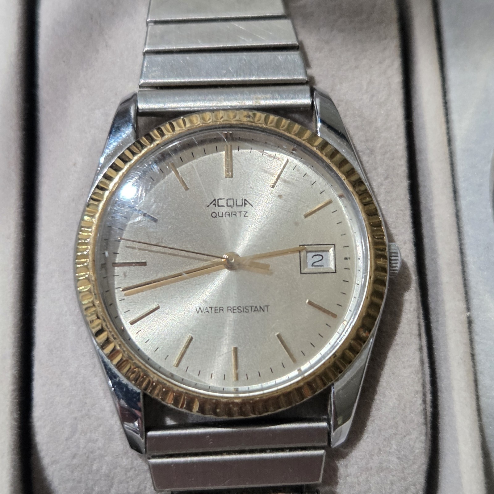 Men Flutes Bezel Watches lot. 8 Great Working Watches Various Brands Pre-owned