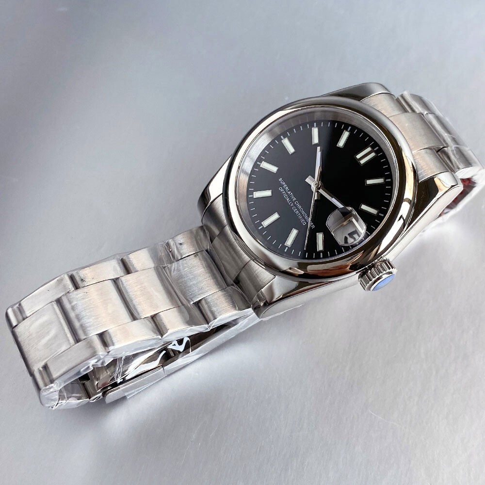 36mm 39mm Black Round Bezel Sapphire Glass 20ATM Men NH35A Mechanical Watches