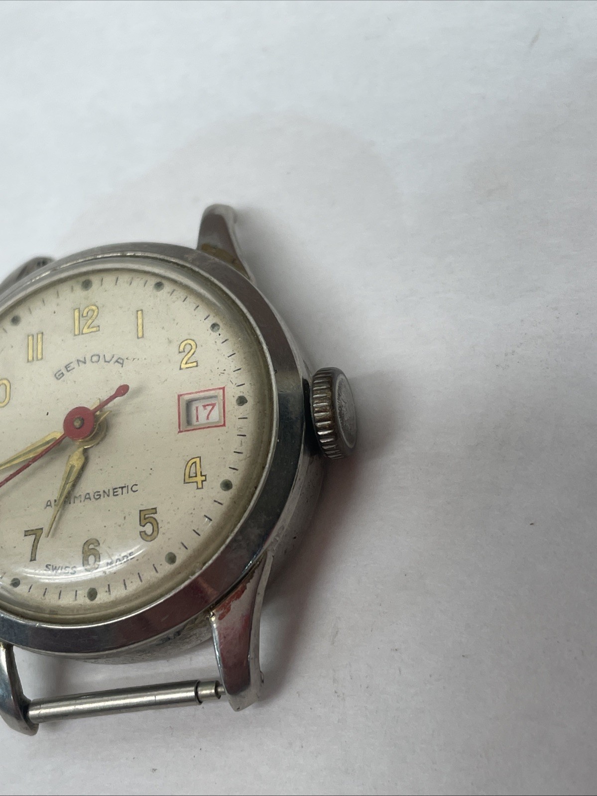 Vintage Genova Winding Watch Antimagnetic Swiss Made Mohertus Trading. 1 Jewel.