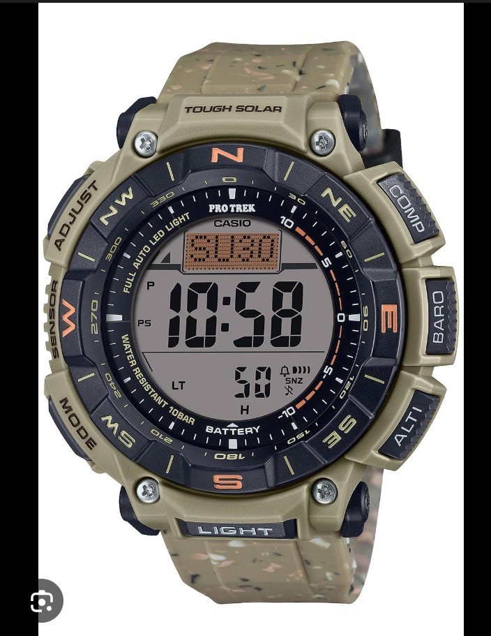 CASIO PRO TREK PRG-340L-5JF Climber Line Solar Compass Outdoor Digital Men Watch