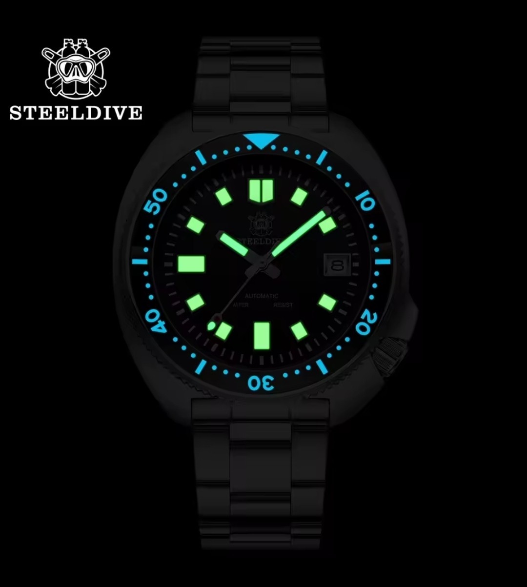 Steeldive SD1970 Turtle Captain Willard NH35 Seiko Sapphire Diving Watch Rubber